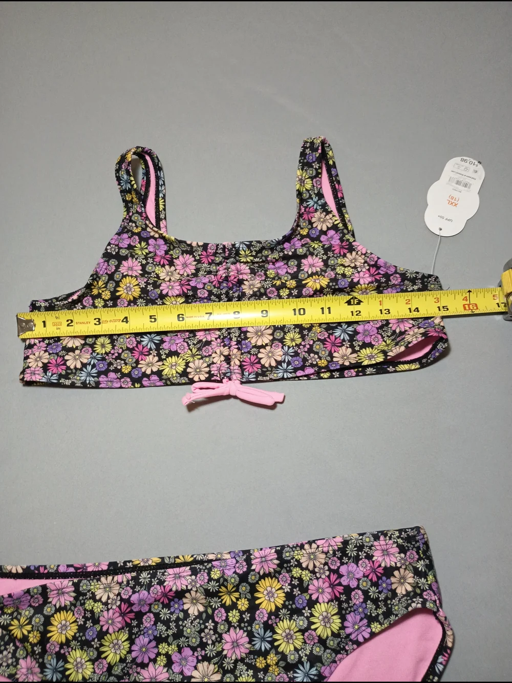 Wonder Nation Girls' Floral Cinched-Front Bikini